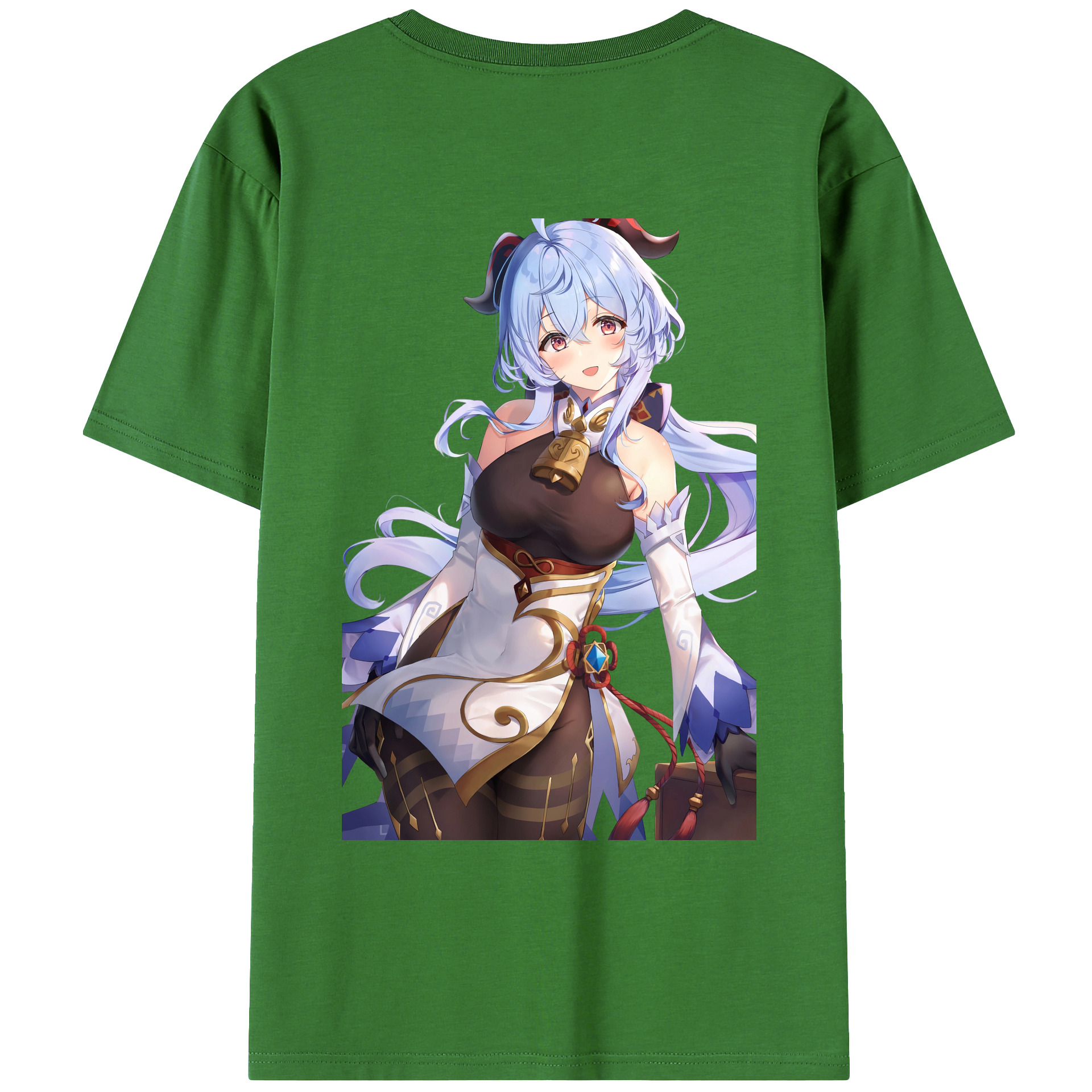 げんし神 甘雨 かんう genshin Ganyu レディース半袖Tシャツ(バックプリント)